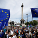 Protests at Trafalgar Square.